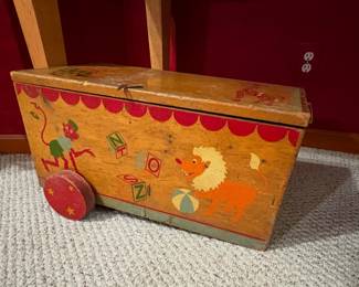 Vintage Wooden Toy Chest