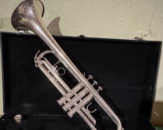 Yamaha YTR-2330 Standard Bb Trumpet in a silver finish.