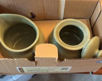 Longaberger Woven Traditions Creamer and Sugar Set 