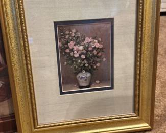 Framed Floral Still Life Painting 