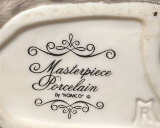 Homco "Masterpiece" Porcelain Chipmunk and Snail Figurine 