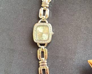 Women's Fashion Watch with Rhinestone Bezel 