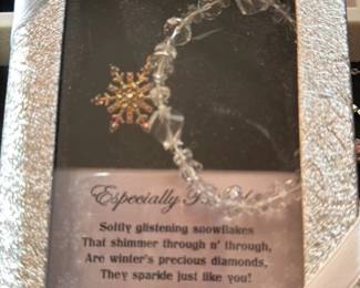 Snowflake Charm Bracelet with Poem 