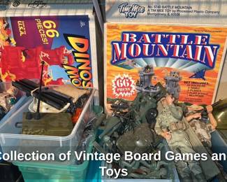 Collection of Vintage Board Games and Toys 