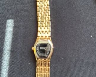 Women's Gold Tone Watch with Rhinestone Bezel 