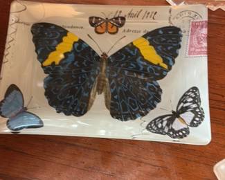 decorative butterfly tray