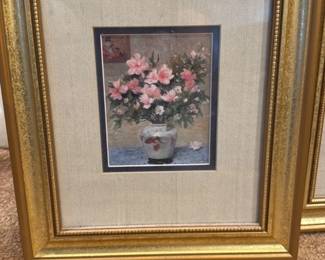 Framed Floral Still Life Painting 