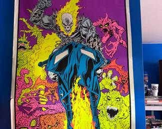 1996 Vintage Marvel Ghost Rider Poster 
