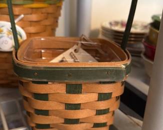 Longaberger Woven Traditions Basket with Floral Liner 