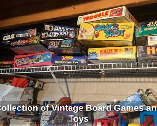 Collection of Vintage Board Games and Toys 