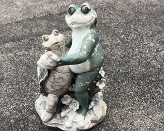 Frog and Turtle Garden Statue