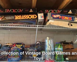 Collection of Vintage Board Games and Toys 