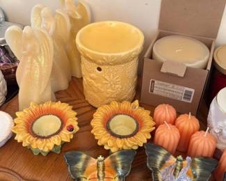 Assorted Decorative Candles and Candle Holders 