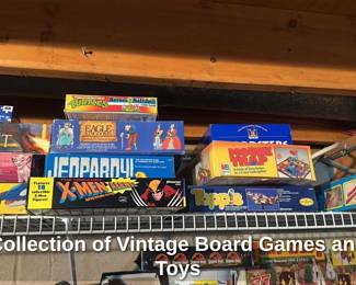 Collection of Vintage Board Games and Toys 