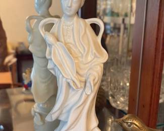 White Porcelain Figurine of a Woman 