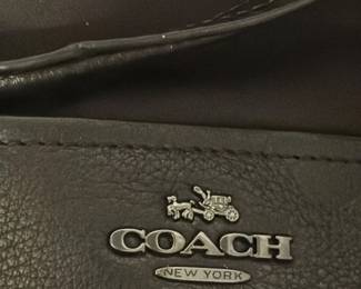 Coach Black Nylon and Leather Tote Bag 