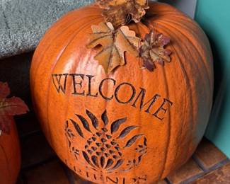 Decorative Welcome Pumpkin 
