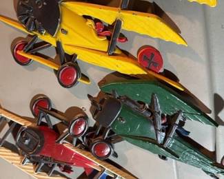 Vintage Tin Lithograph Airplanes 