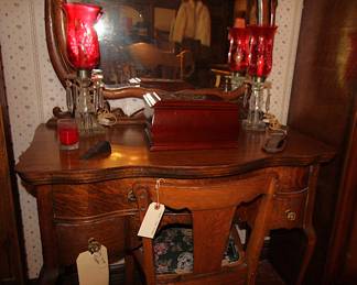 Quartersawn Oak Vanity and Chair