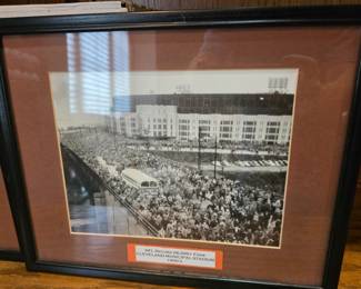 Picture NFL record 66,000 people, Cleveland municipal stadium 1950's