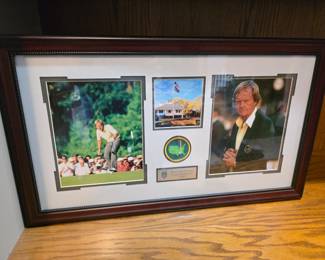 Framed display commemorates Jack Nicklaus