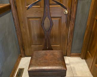 Nova Mid Century Valet Butler's Chair with Under-seat Storage.