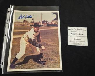 Bob Feller autographed 8x10