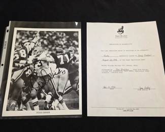 Doug Dieken autographed 8x10