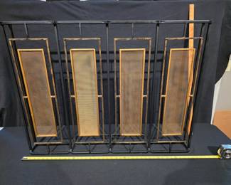 Fireplace screen. 