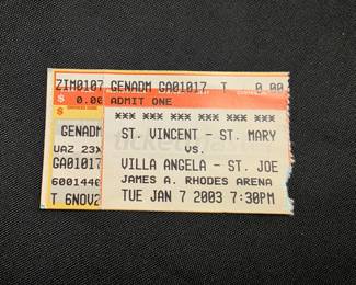 st Vincent st Mary basketball game ticket stub January 7th 2003 LeBron james.
