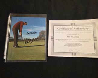 Phil Mickelson autographed 8x10