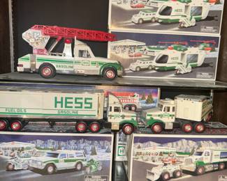 lots of Hess trucks, like new in their boxes