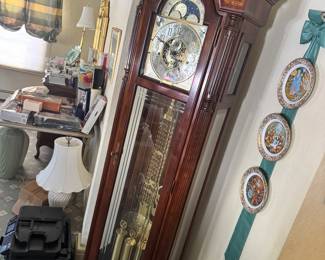 Sligh Grandfather Clock w/family name on front cover