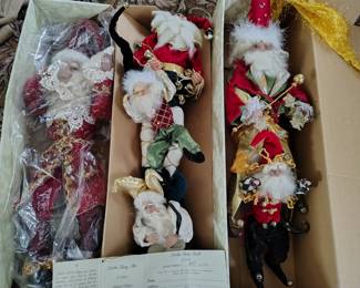 Large collection of highly collectible and sought after Mark Roberts Santa's.