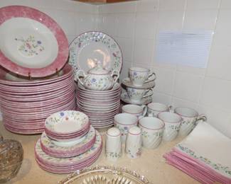 Johnson Brothers "Summer Chintz" China with matching Napkins.   See next picture for additional matching pieces