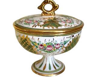 Hand Painted Italian Dish with Lid