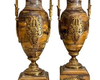 Pair of French Marble Urns