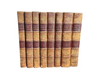 Antique Scott’s Life of Napoleon Leather Books