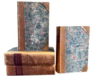 Antique 1800’s Blackwoods Magazine Leather Book Set