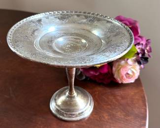 Sterling silver pedestal dish