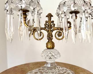 Victorian Cut Glass Candelabra