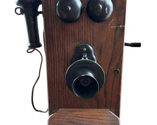 Antique Kellogg Switchboard & Supply Wall Crank Telephone