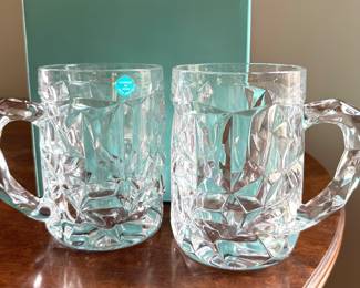 Tiffany & Co. Rock Crystal Beer Mugs