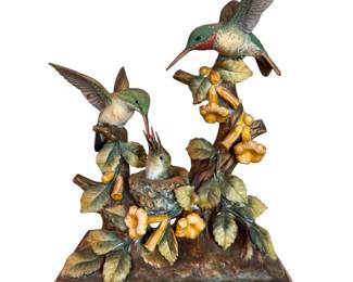 Andrea Sadek Porcelain Hummingbirds Figure