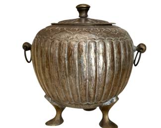 Vintage Chinese Brass Pot with Lid