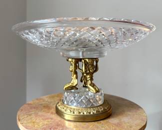 Ornate Cut Glass Pedestal Dish