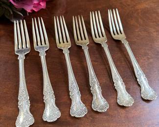 Antique Charles W. Crankshaw Sterling Silver Forks