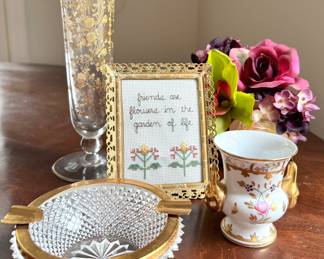 Cut crystal ash tray