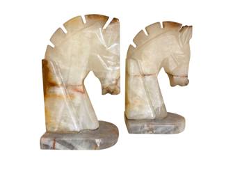 Onyx Horse Head Bookends
