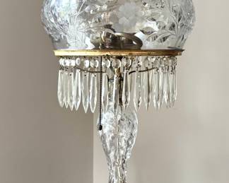 American Brilliant Cut Glass Table Lamp